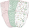 Baby Swaddle Sleep Sacks 3-Pack, Newborn Organic Cotton Swaddle Wraps with Adjustable