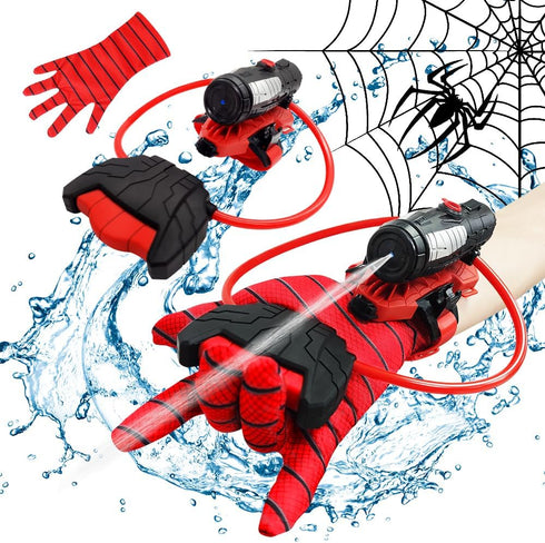 Water Guns - econoLED Spider Web Shooters Toy, Superhero Squirt Guns for Kids, Wrist Water Sprayer Toy for Backyard Fun
