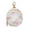 YETTASBIN Pink Bow Portable Pacifier Holder Case with Metal Hook Buckle & Zipper