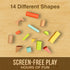 Set, 72 Natural Wood Building Blocks Pastel Color Pieces Castle Construction Blocks with Storage Tray, Educational STEM