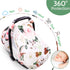 Cozy Car Seat Covers for Babies Girl Boy, Sun & Bug Cover, Infant Carseat Canopy Newborn Stroller Carrier Cover