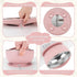 Bathchef Set Set Safe,6pcs,Pink Toddler Plates and Bowls Stainless Steel - Baby Feeding Strong Suction, BPA Free
