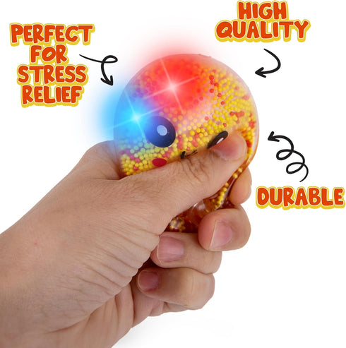 Set 4 ArtCreativity Jumbo Light Up Squishy Octopus Toys of Fidget Sensory Toys for Kids & Adults Glow in The Dark Toys