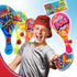 Kool N' Fun Plastic Paddle Ball with String Attached, 12 Paddles, Classic Retro Indoor and Outdoor Game Set