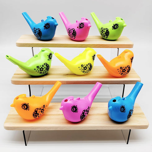 CAILEZHI 24 Pcs Bird Water Whistle Party Whistles for Kids Novelty Water Warblers Bird Whistle Toy Musical Instrument