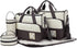 Ckuakiwu 5Pcs Diaper Bag, Diaper Bag, Large Capacity Waterproof Baby Travel with Changing Pad & Side Pockets
