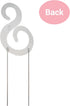 Letter S Cake Topper - Premium Silver Metal S Monogram Wedding or Anniversary Party Decoration with Rhinestone