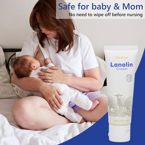 50g/1.76oz Natural Lanolin Nipple Cream: Soothing Nipples Cream Single Ingredient | Soothes Cracked & Sore Nipples | No