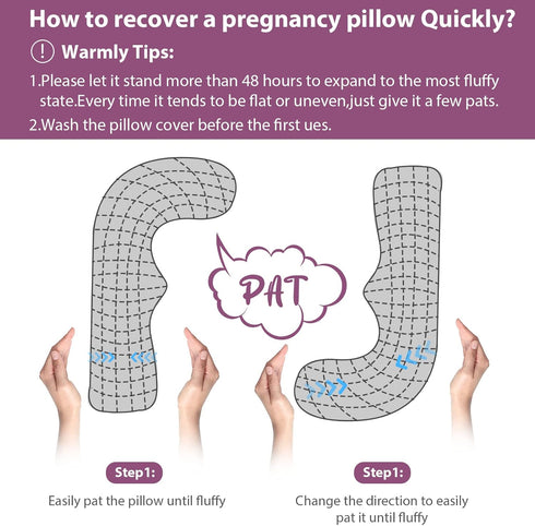 BATTOP Pregnancy Pillows for Sleeping,Maternity Body Pillow with Washable Cover,New Mom Gifts for Women,Support