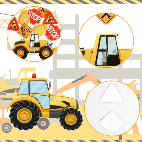 Construction Birthday Banners Construction Birthday Party Supplies Construction Paper Garlands Vehicle Truck Hanging