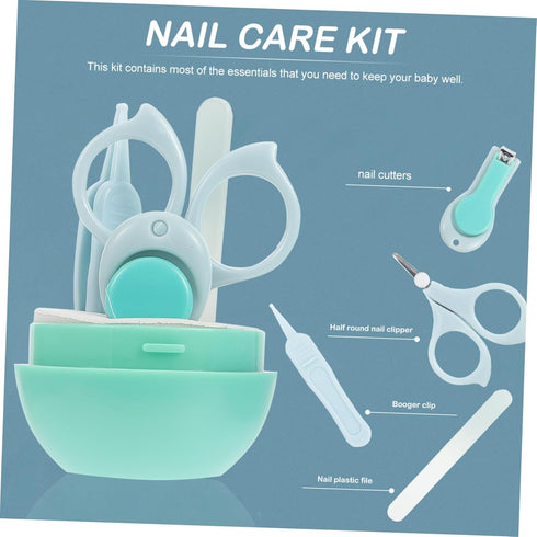 Set 4-Piece MERRYHAPY Baby Nail Clippers for Infants Nail Care Kit with Metal Tweezers Scissors Safe and Easy Grooming