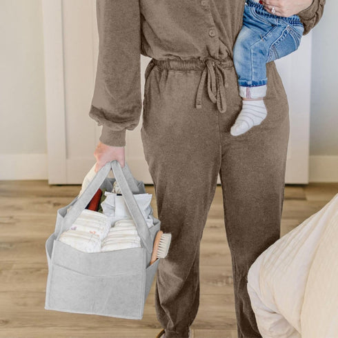 PUTSKA Baby Diaper Caddy Organizer - Nursery Storage Basket for Diaper Station, Baby Basket Shower List and Registry