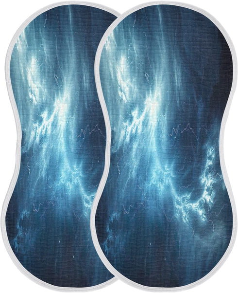 YETTASBIN Thunder Lighting Muslin Baby Burp Cloth, Super Soft Absorbent Cotton Burp Rag Baby Bibs Feeding Cloth