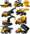 Mini Construction Toys for Kids, Die Cast Construction Truck Vehihcles with Stickers