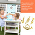 Balacoo 4Pcs Mini Plastic Musical Instrument Dollhouse Model, Gold Trumpet Saxophone Miniature Christmas Tree Decor