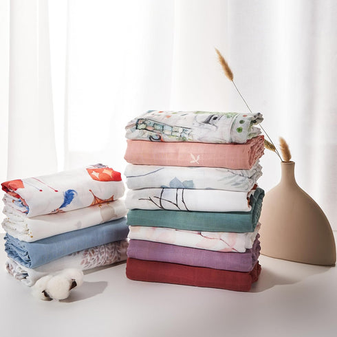 47 47 inches, 2 Pack, Insular Muslin Swaddle Blanket, Baby Swaddle Wrap for Boys and Girls, Receiving Blanket Large x