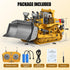 Bulldozer 9CH 2.4GHz Dozer 3-12 RC Toy with Metal Blade, Light and Sound, Remote Control Construction Truck, Tractor