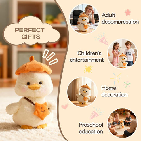 8 1-3 Plush Interactive Talking Duck Toy for Baby Toddler, Toys Boys Girls Gifts Singing Mimicking Repeating What You