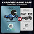 1:18 2WD 2.4GHz 50 8-12 Tecnock RC Cars for Kids, Scale RC Car with LED Lights, Remote Control Car with USB-C Easy