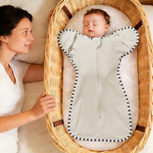 Infants,2-Piece Set Baby Swaddle Blanket for Newborns and Infant Pajamas,Baby Sleep Sack,Snug Fit Helps Calm Startle