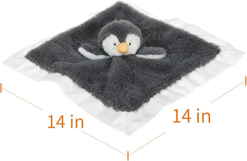 Apricot Lamb Stuffed Animals Soft Security Blanket Gray Penguin Infant Nursery Character Blanket Luxury Snuggler Plush(Gray Penguin, 14 Inches) by Apricot Lamb