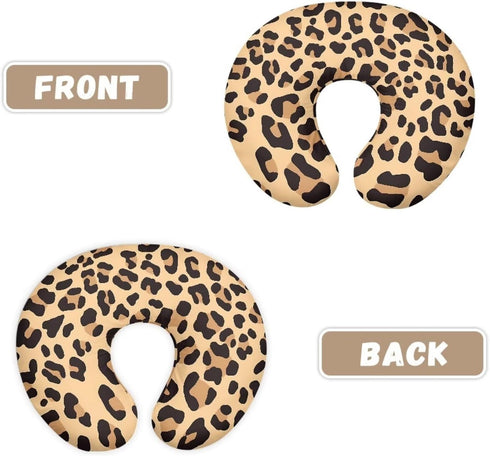 Tnasranmo 0-12 Replacement Leopard Pattern Nursing Pillow Covers for Mon Newborn Months Baby Boy/Girl Nursing Pillow