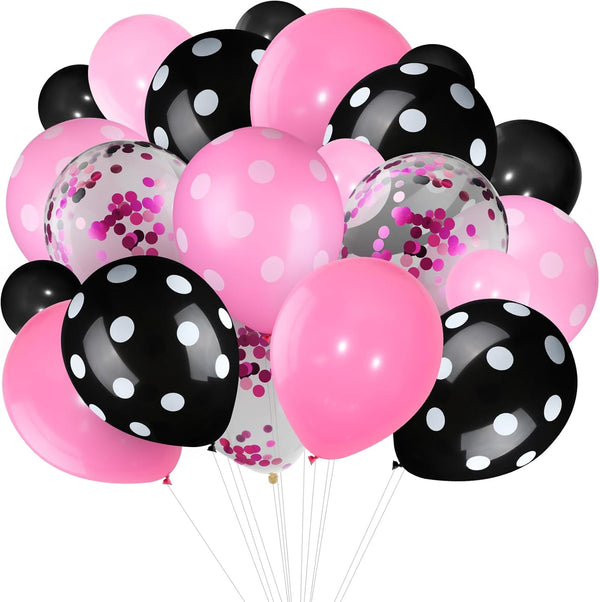 75 Pieces Mouse Color Balloons, Polka Dot Latex Party Garland for Halloween Baby Shower Wedding Decorations
