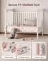 2 Pack, 52x28 Yoofoss Crib Sheets Girl Fitted Baby Crib Sheet Fits for Standard Crib and Toddler Mattress, Ultra Soft