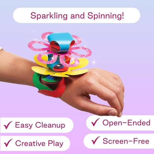 Pack 34-Piece Set 6+ Clixo Sparkle Magnetic Building with Holographic Patterns | Create Necklaces, Bracelets