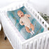 Teal Marble Diaper Change Table Covers Washable Changing Pad Cover for Baby Easy to Install Baby Nursery Diaper