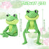 Frog Stuffed Animal Plush Frog Toy Soft Cuddly Cute Green Frog Plushie with Long Leg Home Sofa Decor for Birthday Halloween (17 Inch)