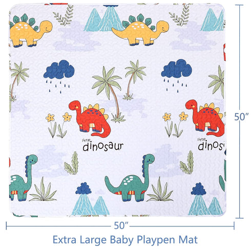 50 50 Tummy x Play Mat for Baby Playpen Time, Non-Slip Washable Baby Playpen Mat, Baby Crawling Mats for Floor