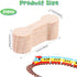 Styquenzer 20pcs Wooden Train Track Dog Bone Connectors, Wooden Train Dog Bones Accessories, Wooden Train Track Pieces