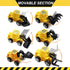 Tnstk 18 Set Construction Cake Topper, PCS Construction Cake Decorations Excavator Tower Crane Cupcake Topper Traffic