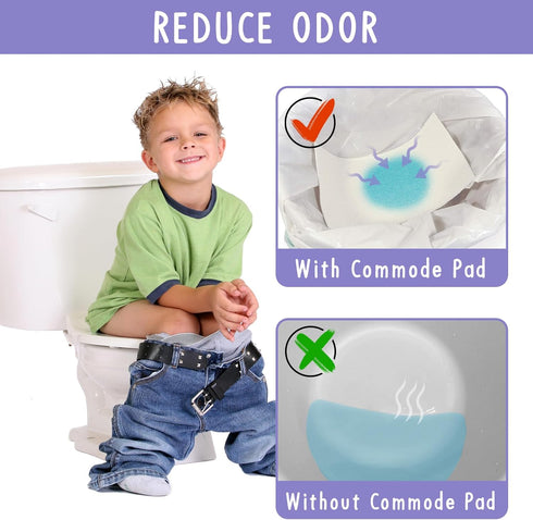 100 Packs Super Absorbent Urine Pads Portable Child Used with Travel Potty Bags Disposable Liners for Toddlers, Toilet