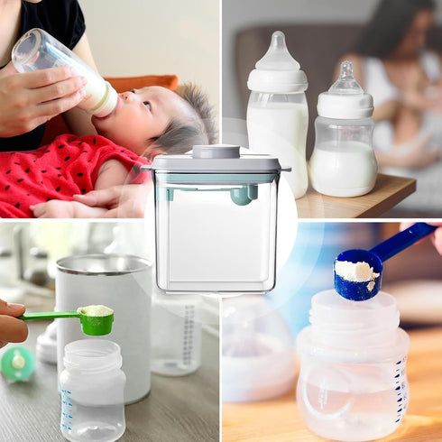 Generic 1700Ml Bbaby Formula Storage High Capacity Powder Container, Convenient Milk Dispenser with Measuring Spoon
