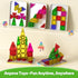 112PCS Set Set 4-8 Mini Magnetic Tiles for Kids, Magnetic Tiles Travel with Iron Box, Portable Construction Toys STEM