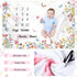 60" 40" 12 Nuanchu Baby Monthly Milestone Blanket Baby Girl Boy x Soft Fleece First Months Growth Chart Newborn