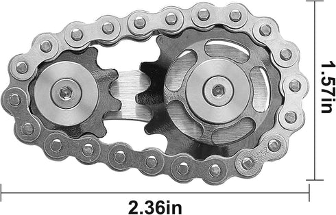 Osteczz Bike Chain Gear Fidget Spinner, Metal Sprocket Chain Fidget Toy Stress Anxiety Relief Fidget Toy Finger