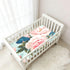 Bseiialft 52 28 Pink Peonies Leaves Floral Crib Sheets for Boys Girls Soft and Breathable Cotton Baby Sheets