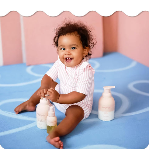 100% SET 12 OZ (Set 2) Babyology - Edible Ingredients - All Natural Baby Wash and Shampoo Rose + Organic Baby Lotion