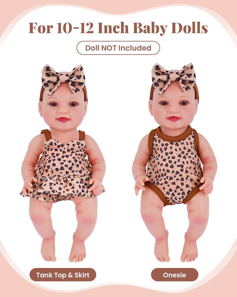 13Pcs 10-12 inch Set BABESIDE Baby Doll Clothes and Accessories for Dolls, Baby Doll Feeding and Care with Carry Bag