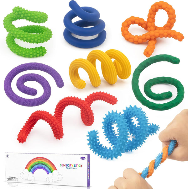 Sensory Fidget Toys for Kids with Autism,8 Pack Quiet Calm Bendable Sensory