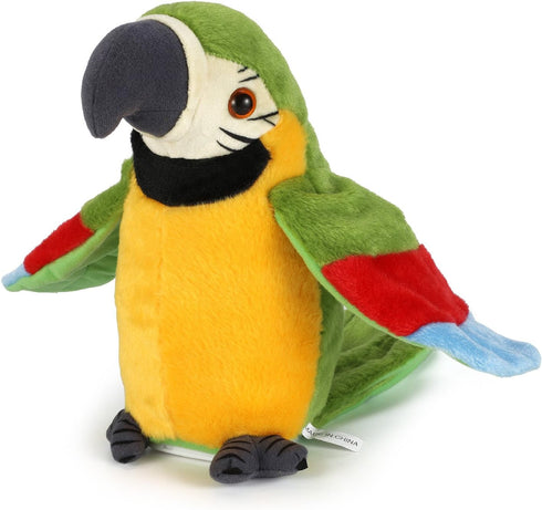Talking Parrot Electronic Pet Toy - Repeats What You Say with Cute Voice, Plush Toy for Kids Gift Party