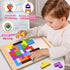 FFTROC Wooden Puzzles for Kids Ages 4-10, Thick Colorful 3D Russian Blocks and Brain Teaser Tangram Jigsaw STEM