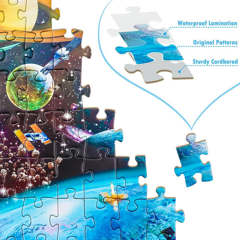 8-10 200 6-8, Puzzles for Kids Ages Year Old - Solar System Planets, Pieces Spacewalk Jigsaw Puzzles for Kids Ages
