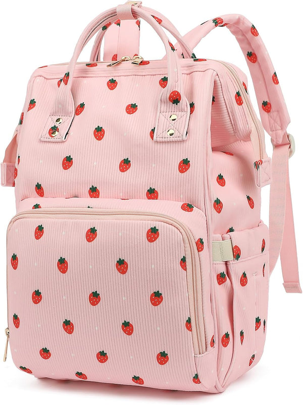 Yusudan Corduroy Diaper Bag Backpack for Baby Girls Boys, Women Large Nappy Bags