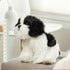 Bearington Collection Shih Tzu Stuffed Animal - 11 in Black & White Plush Puppy, Soft Realistic Washable Dog