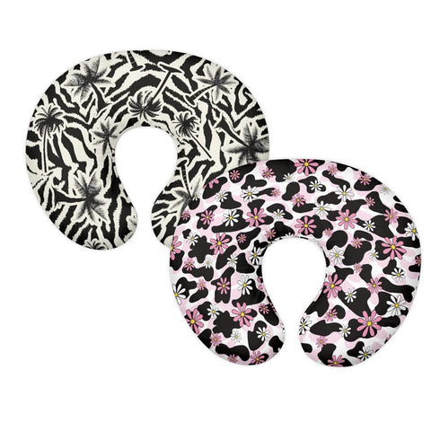 GOSTONG 2 Pack Nursing Pillow Covers Nursing Pillow Slipcover for Breastfeeding Moms, Tropical
