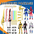 Falandi 5-Pack 13 13 Set 3D Dummy 13 Dummy 13 13 Titan Action Figure Already Assembled, Multi-Colored Titan Action